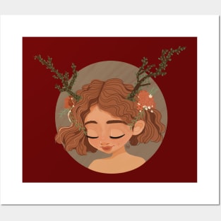 Reindeer Girl Posters and Art